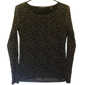 Esprit black/white dotted top sz L
